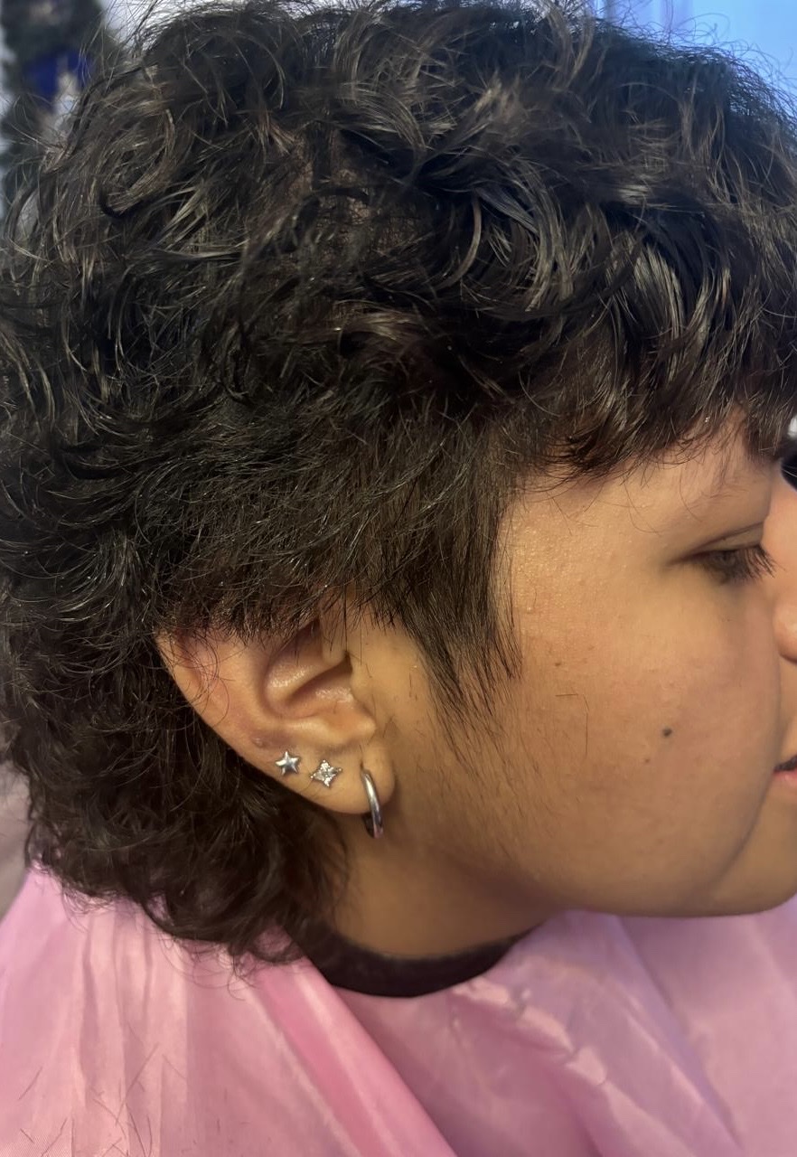 Corte corto y texturizado realizado en Pame Voguel Studio